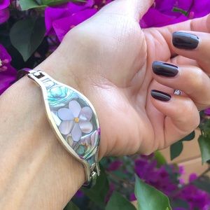 Sterling Silver Abalone inlay Bracelet